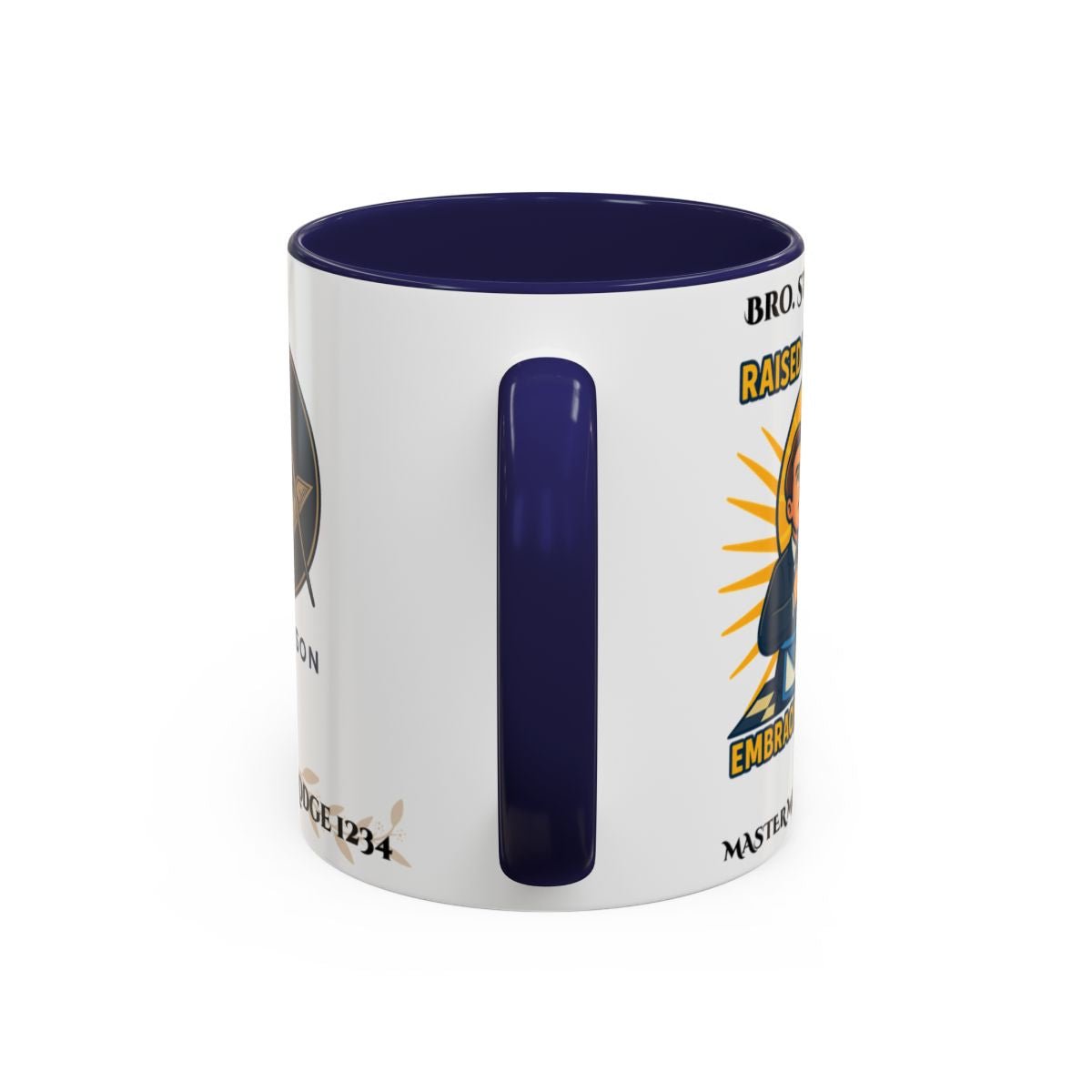 Premium Personalised Freemason Colour Rim Mug - Third Degree - Master Mason - Rasied to Master - Masonic Mugs