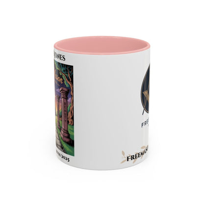 Premium Personalised Freemason Colour Rim Mug - Third Degree - Master Mason - The Journey Continues - Masonic Mugs