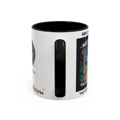 Premium Personalised Freemason Colour Rim Mug - Third Degree - Master Mason - The Journey Continues - Masonic Mugs