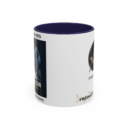 Premium Personalised Freemason Colour Rim Mug - Third Degree - Master Mason - The Journey Continues - Masonic Mugs