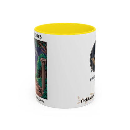 Premium Personalised Freemason Colour Rim Mug - Third Degree - Master Mason - The Journey Continues - Masonic Mugs