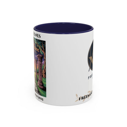Premium Personalised Freemason Colour Rim Mug - Third Degree - Master Mason - The Journey Continues - Masonic Mugs
