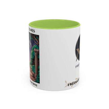 Premium Personalised Freemason Colour Rim Mug - Third Degree - Master Mason - The Journey Continues - Masonic Mugs
