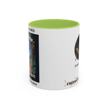 Premium Personalised Freemason Colour Rim Mug - Third Degree - Master Mason - The Journey Continues - Masonic Mugs