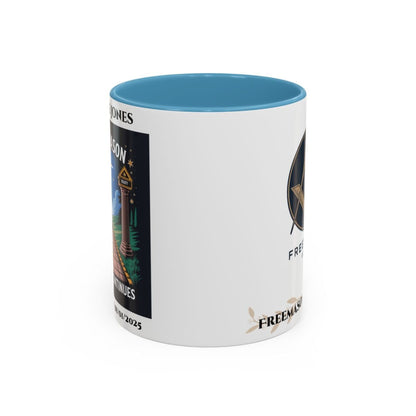 Premium Personalised Freemason Colour Rim Mug - Third Degree - Master Mason - The Journey Continues - Masonic Mugs