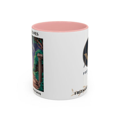 Premium Personalised Freemason Colour Rim Mug - Third Degree - Master Mason - The Journey Continues - Masonic Mugs