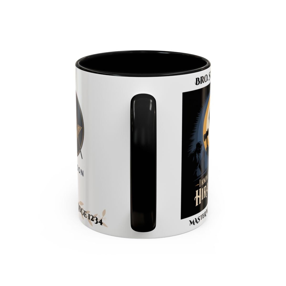 Premium Personalised Freemason Colour Rim Mug - Third Degree - Master Mason - The know the legend of Hiram Abiff - Masonic Mugs