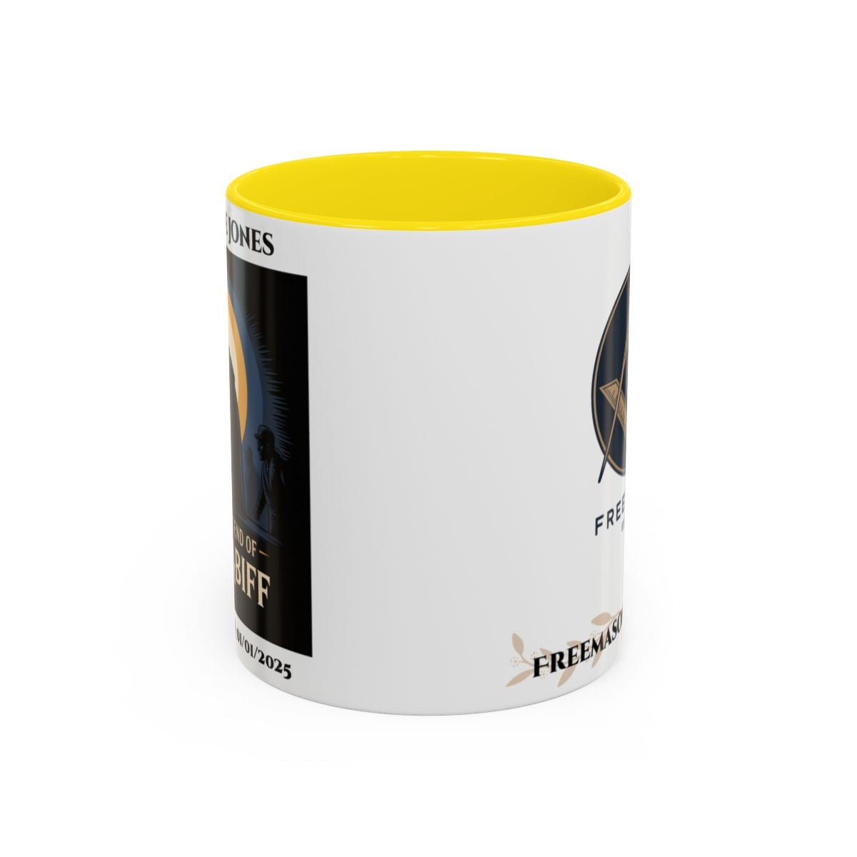 Premium Personalised Freemason Colour Rim Mug - Third Degree - Master Mason - The know the legend of Hiram Abiff - Masonic Mugs
