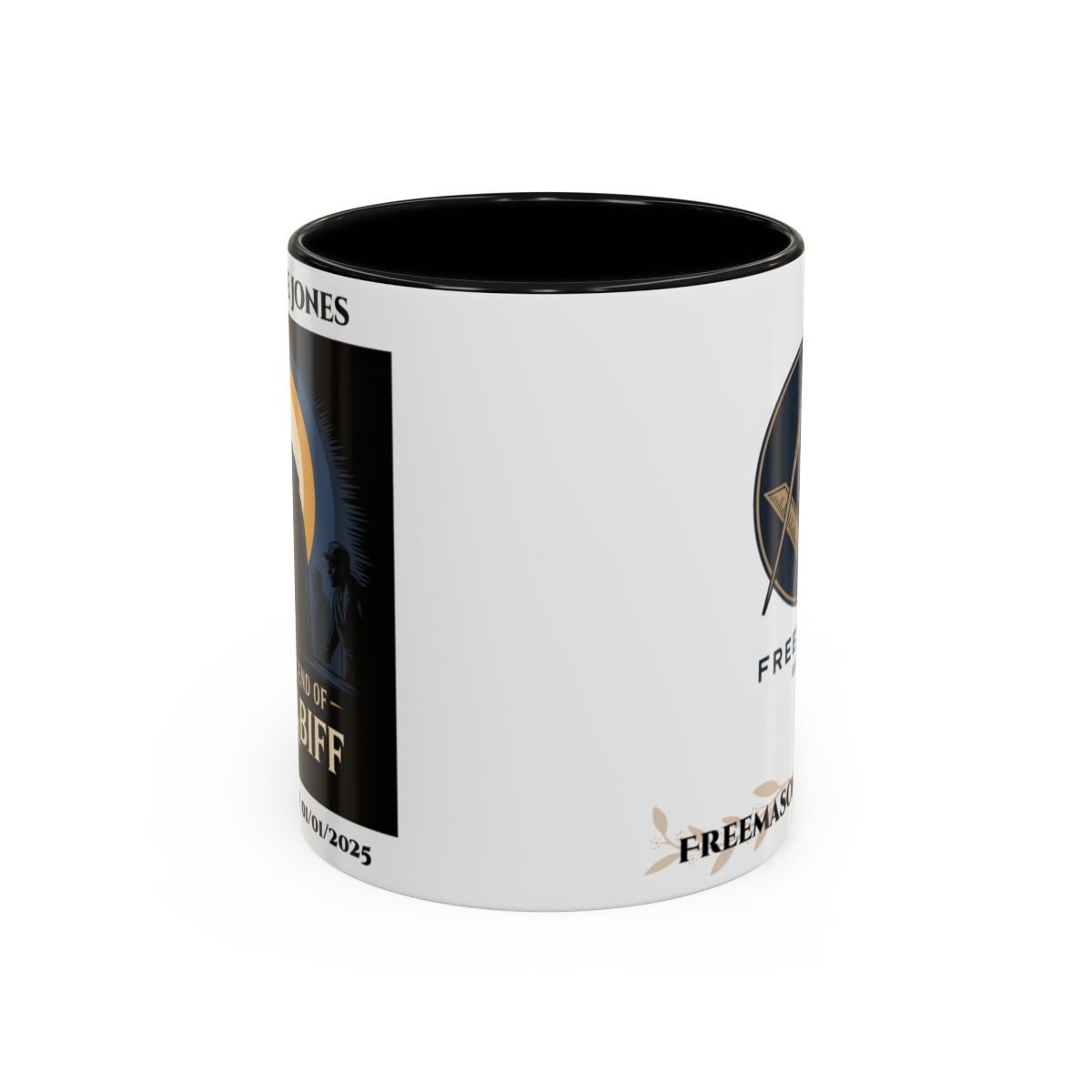 Premium Personalised Freemason Colour Rim Mug - Third Degree - Master Mason - The know the legend of Hiram Abiff - Masonic Mugs