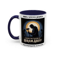 Premium Personalised Freemason Colour Rim Mug - Third Degree - Master Mason - The know the legend of Hiram Abiff - Masonic Mugs