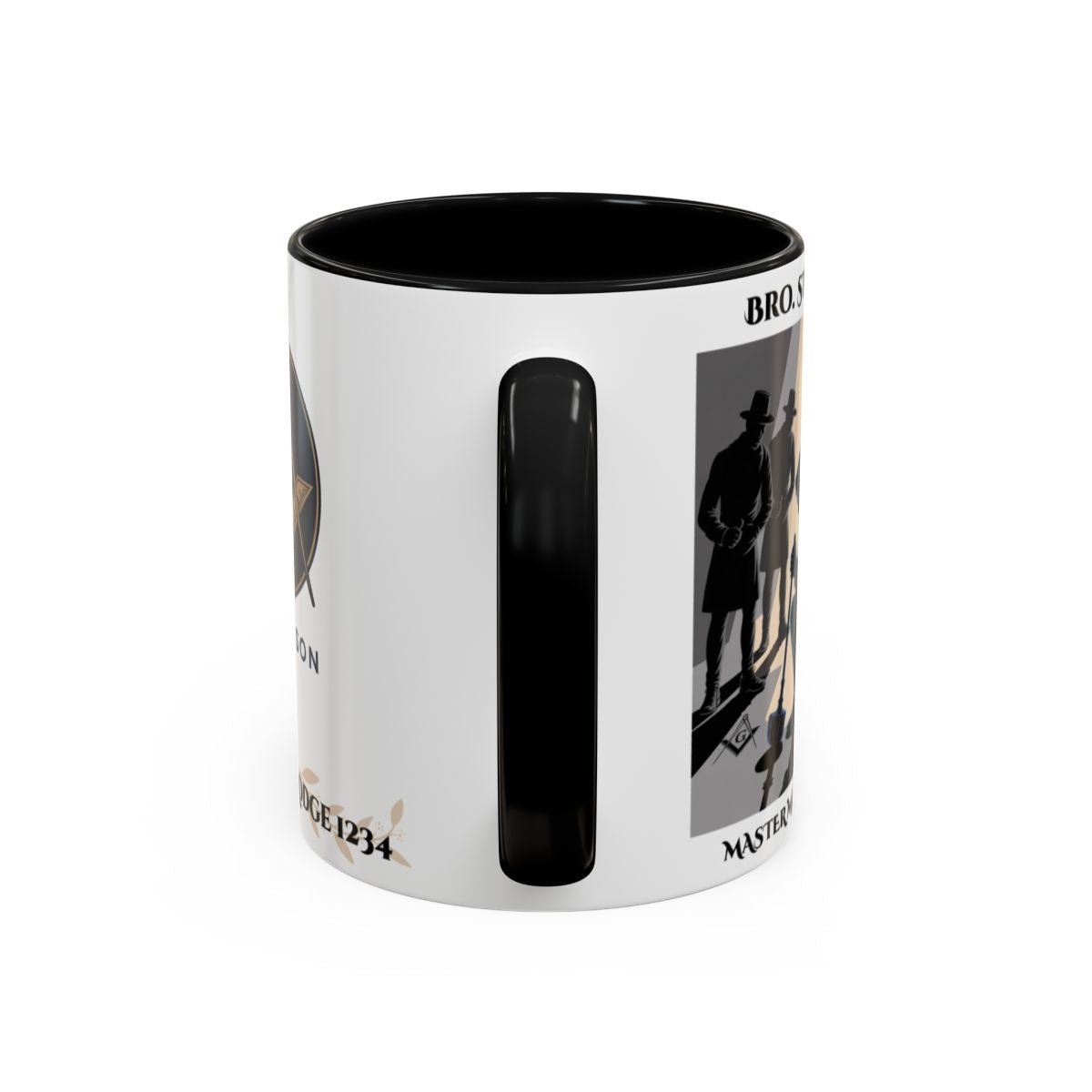 Premium Personalised Freemason Colour Rim Mug - Third Degree - Master Mason - The legend - Masonic Mugs