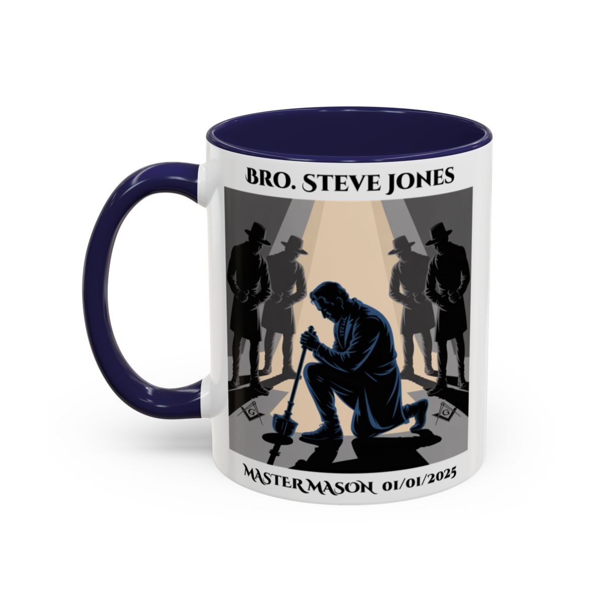 Premium Personalised Freemason Colour Rim Mug - Third Degree - Master Mason - The legend - Masonic Mugs