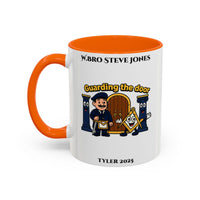 Premium Personalised Freemason Colour Rim Mug - Tyler Design - Guarding the door - Masonic Mugs