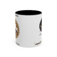 Premium Personalised Freemason Colour Rim Mug - Worshipful Master Design - Masonic Mugs