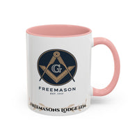 Premium Personalised Freemason Colour Rim Mug - Worshipful Master Design - Chaos - Masonic Mugs