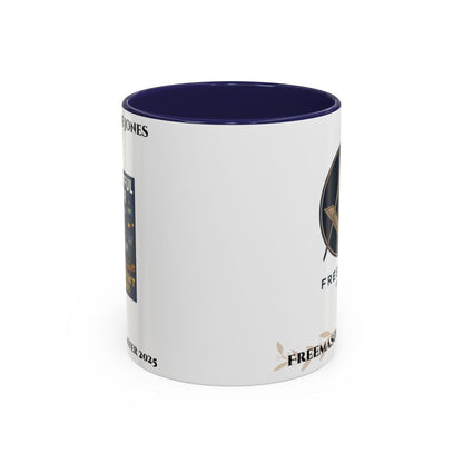 Premium Personalised Freemason Colour Rim Mug - Worshipful Master Design - The gavel doesnt work on wifi - Masonic Mugs