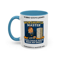 Premium Personalised Freemason Colour Rim Mug - Worshipful Master Design - this could have been an email - Masonic Mugs