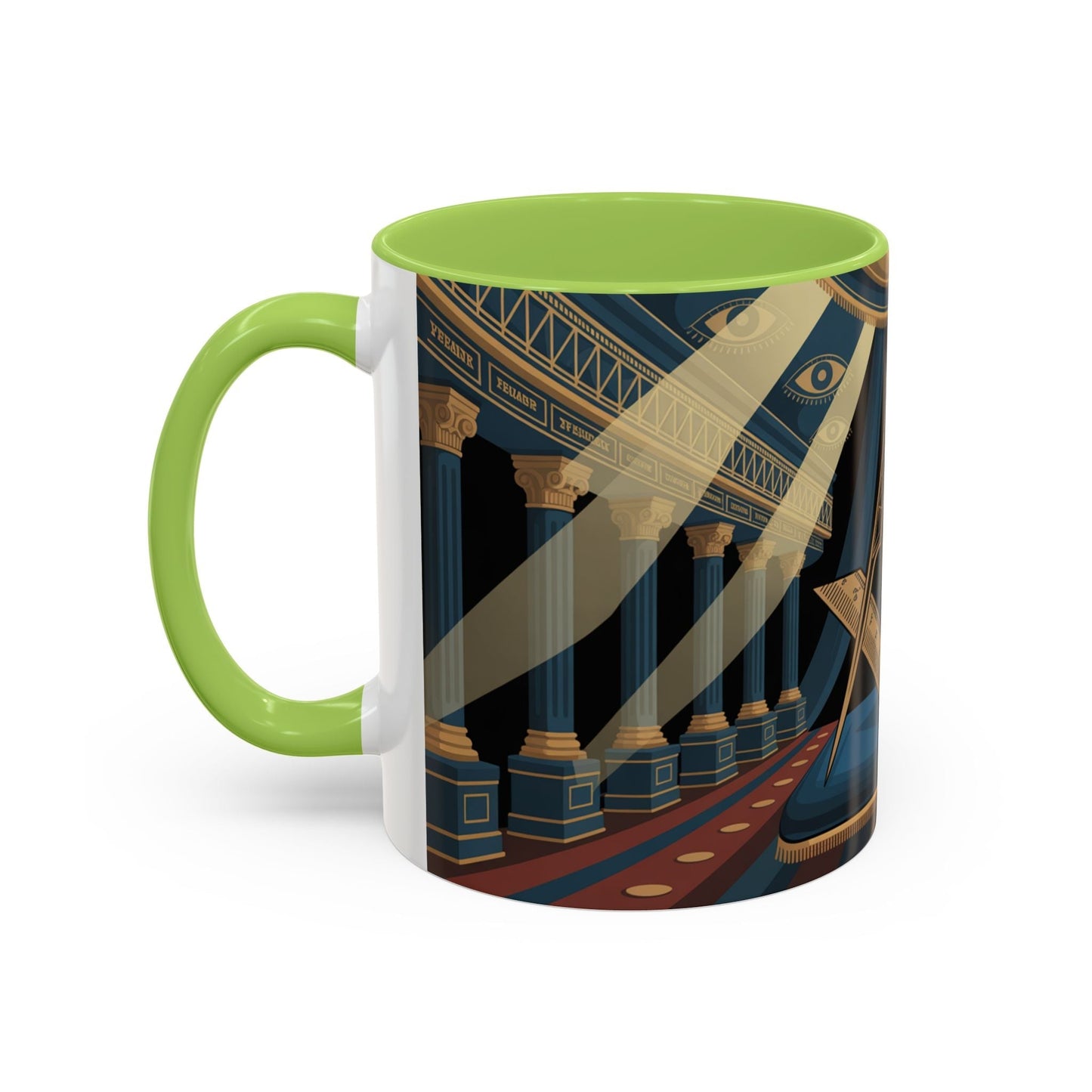 Premium Ready to Go Accent Coffee Mug | Unique Gift for Freemasons, Rituals, Collectibles, Home Decor, Coffee Lover's Item - Masonic Mugs