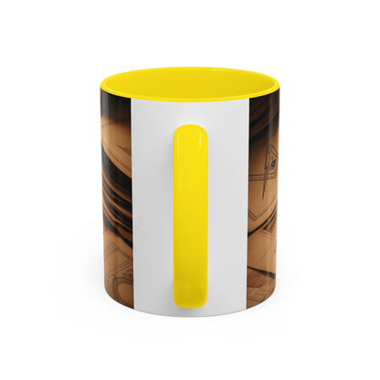 Premium Ready to Go Accent Coffee Mug | Unique Gift for Masons, Coffee Lovers, Home Decor, Spirituality, and Ceremonial Use - Masonic Mugs