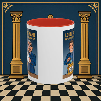 Premium Ready to Go Freemason Design | Accent Coloured 11oz Mug | Charity Collector | Charity Steward - Masonic Mugs