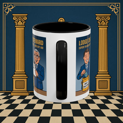 Premium Ready to Go Freemason Design | Accent Coloured 11oz Mug | Charity Collector | Charity Steward - Masonic Mugs