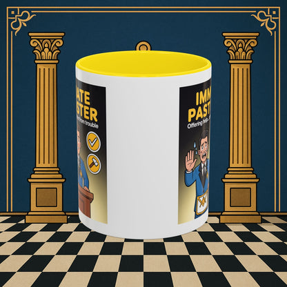 Premium Ready to Go Freemason Design | Accent Coloured 11oz Mug | Masonic Mentorship | Immediate Past Master - Masonic Mugs