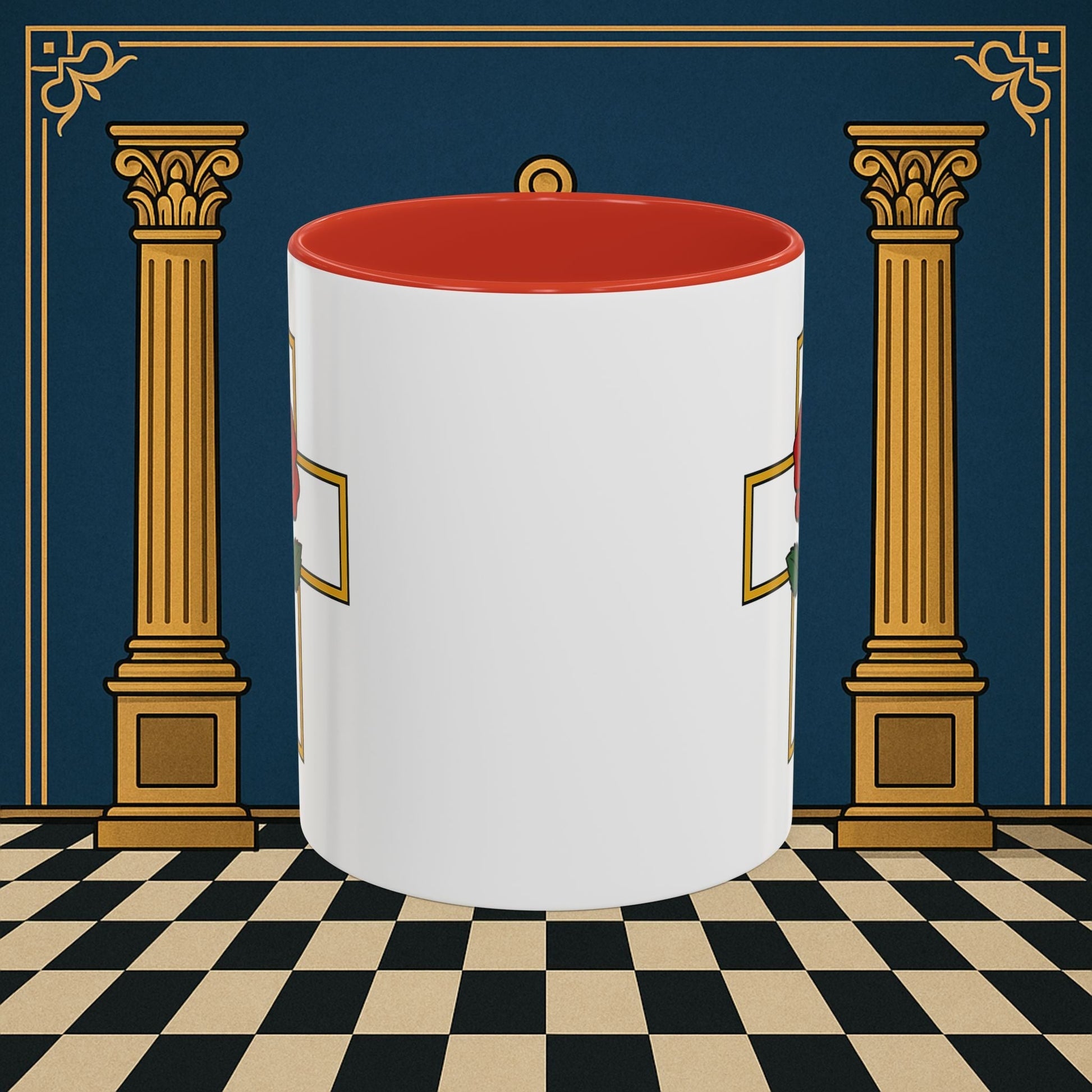 Premium Ready to Go Freemason Design | Crimson Cross | Rose Croix - Masonic Mugs