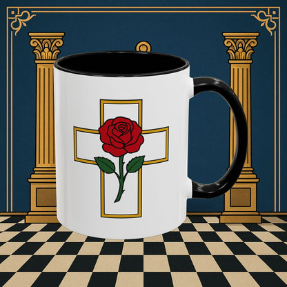Premium Ready to Go Freemason Design | Crimson Cross | Rose Croix - Masonic Mugs
