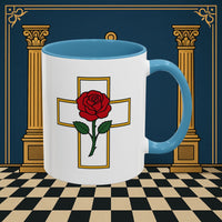 Premium Ready to Go Freemason Design | Crimson Cross | Rose Croix - Masonic Mugs