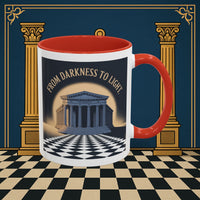 Premium Ready to Go Freemason Design | Entered Apprentice From Darkness to Light - Masonic Mugs