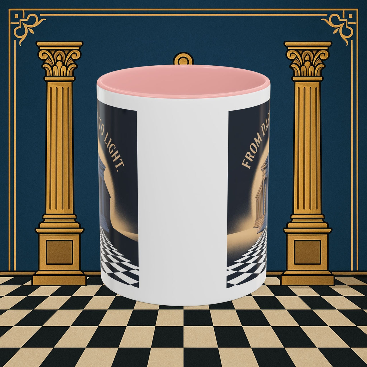 Premium Ready to Go Freemason Design | Entered Apprentice From Darkness to Light - Masonic Mugs