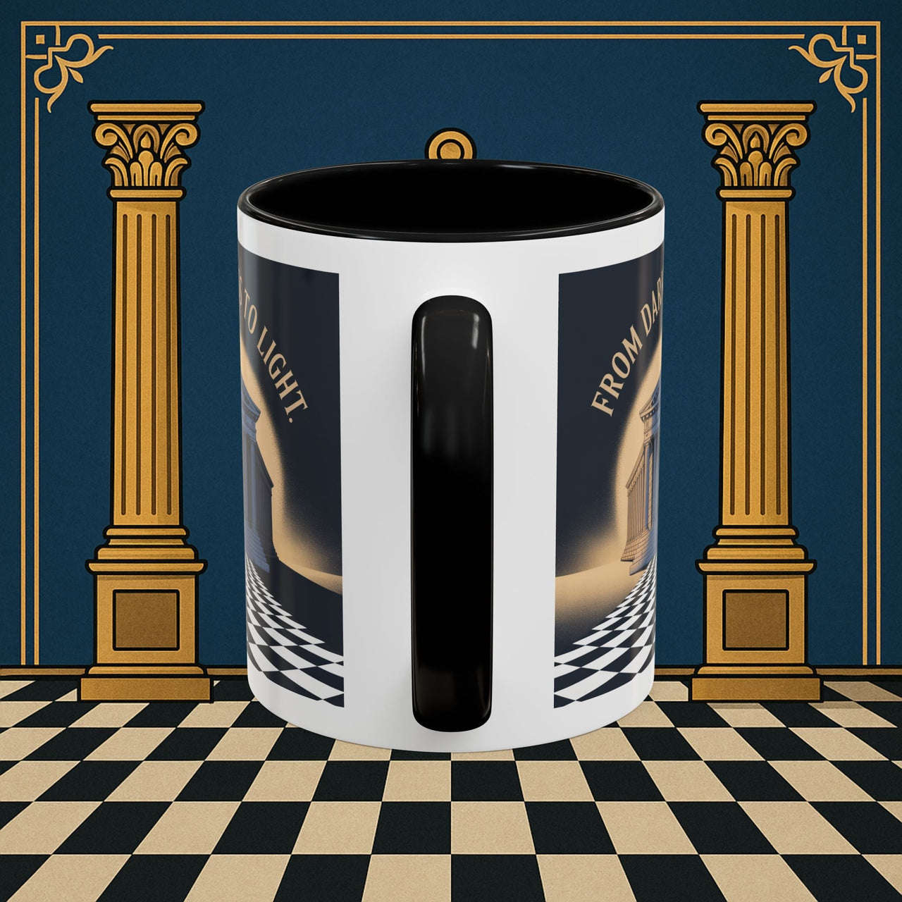 Premium Ready to Go Freemason Design | Entered Apprentice From Darkness to Light - Masonic Mugs