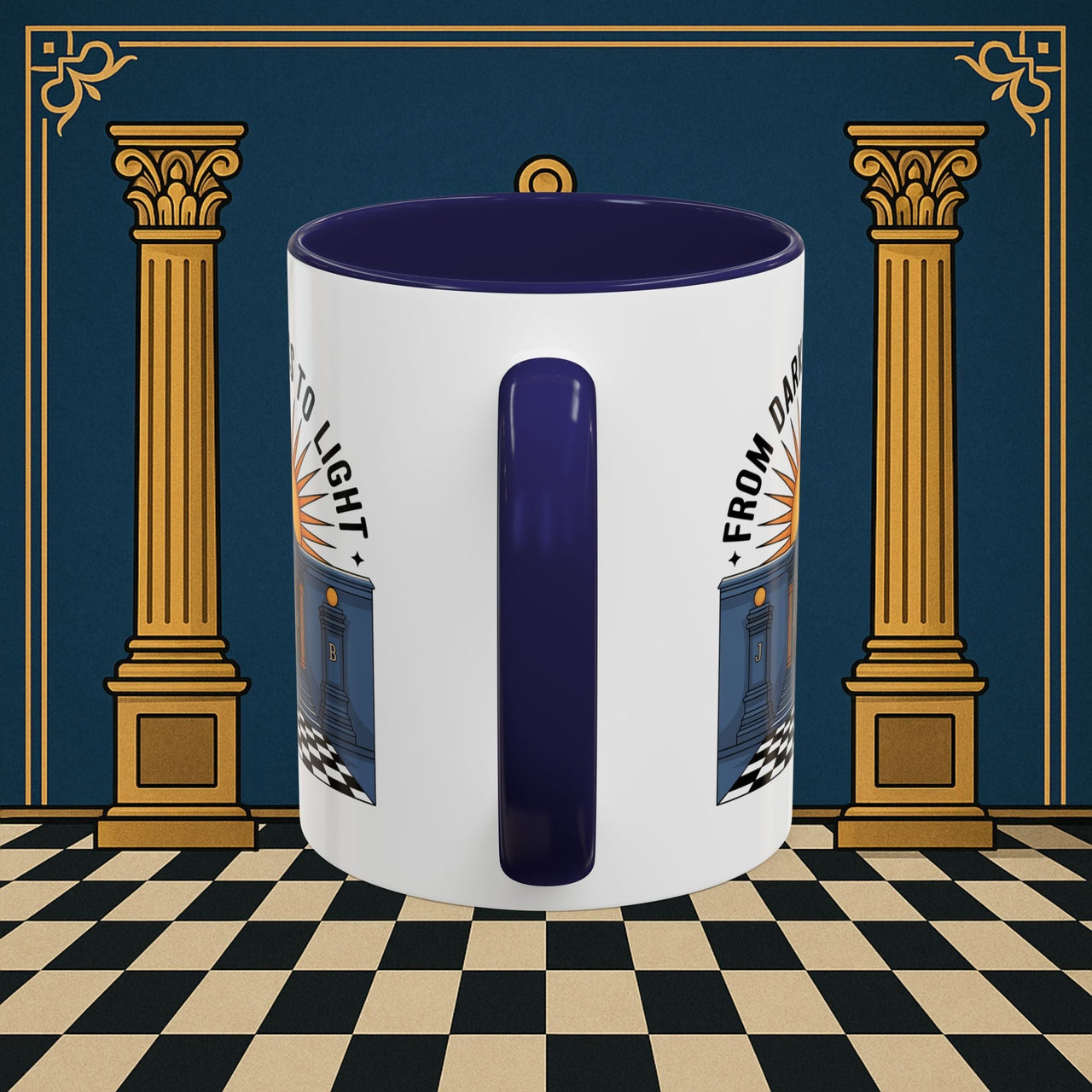 Premium Ready to Go Freemason Design | Entered Apprentice From Darkness to Light - Masonic Mugs