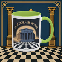 Premium Ready to Go Freemason Design | Entered Apprentice From Darkness to Light - Masonic Mugs