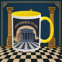 Premium Ready to Go Freemason Design | Entered Apprentice From Darkness to Light - Masonic Mugs