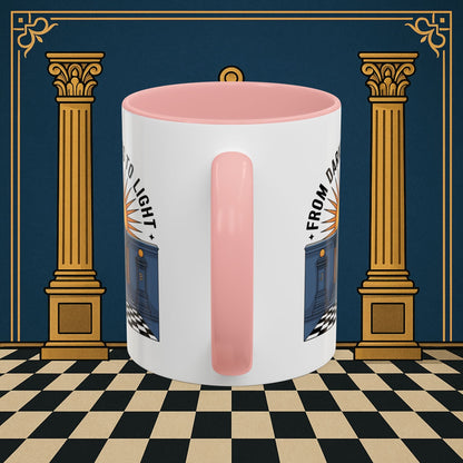 Premium Ready to Go Freemason Design | Entered Apprentice From Darkness to Light - Masonic Mugs