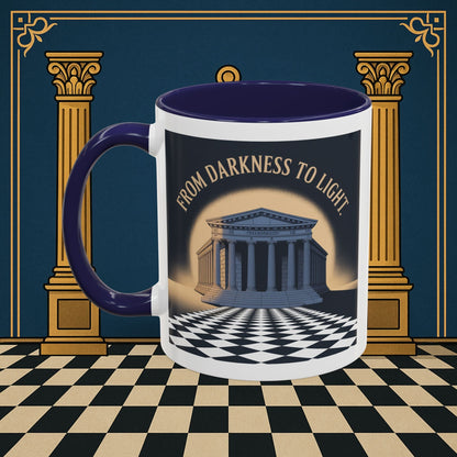 Premium Ready to Go Freemason Design | Entered Apprentice From Darkness to Light - Masonic Mugs