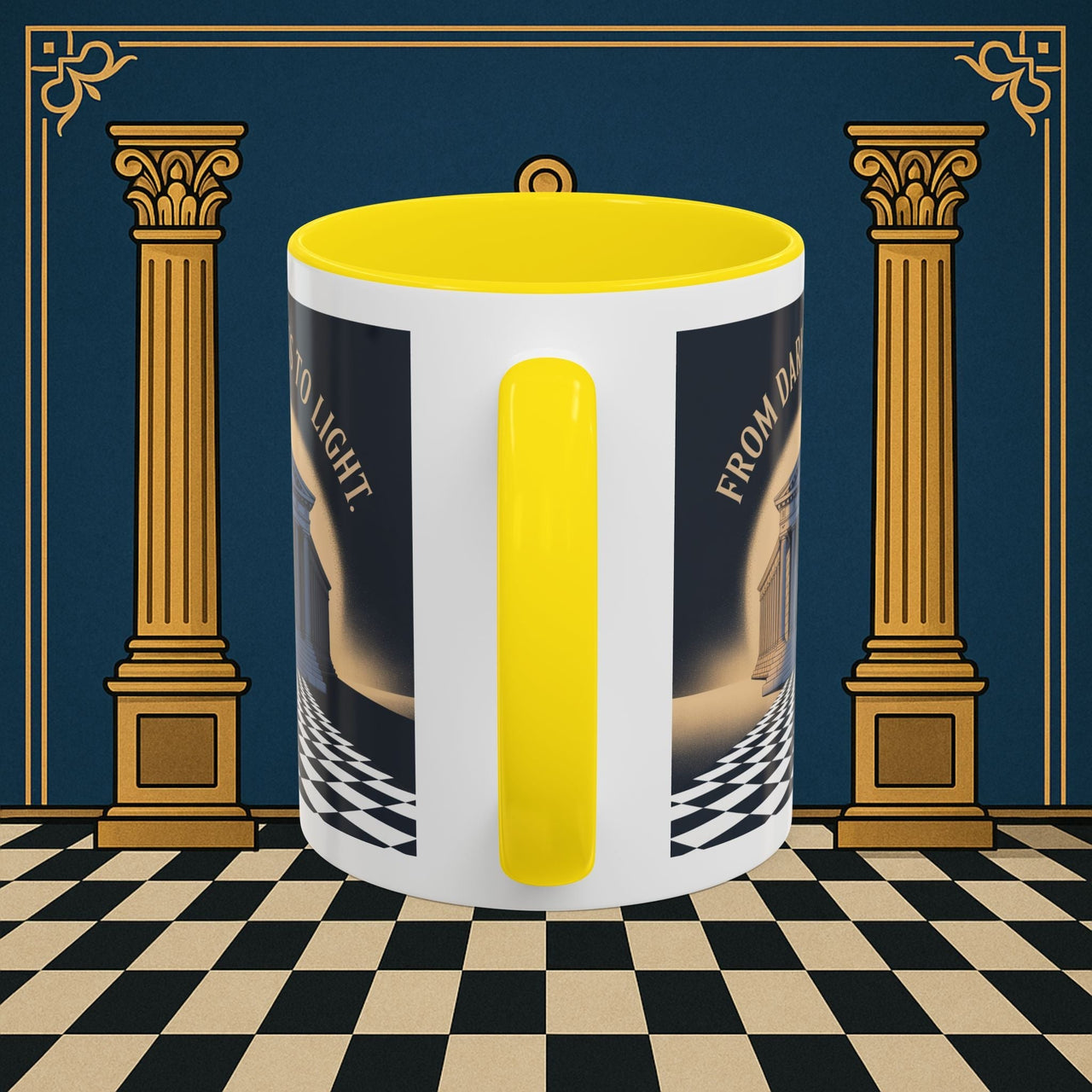 Premium Ready to Go Freemason Design | Entered Apprentice From Darkness to Light - Masonic Mugs