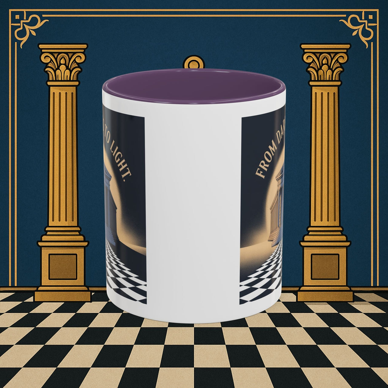 Premium Ready to Go Freemason Design | Entered Apprentice From Darkness to Light - Masonic Mugs