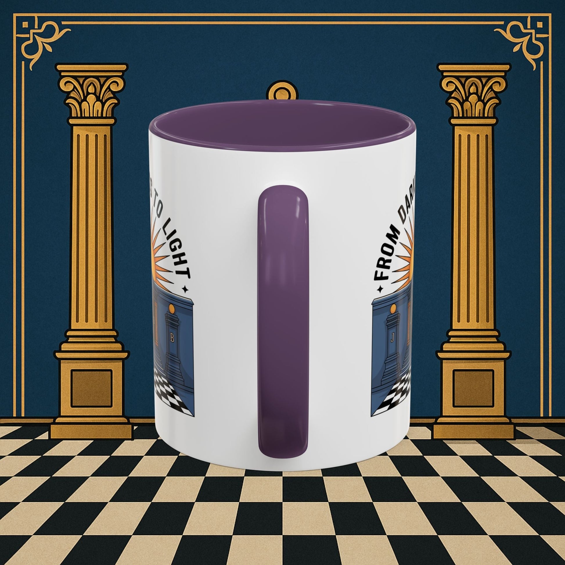 Premium Ready to Go Freemason Design | Entered Apprentice From Darkness to Light - Masonic Mugs