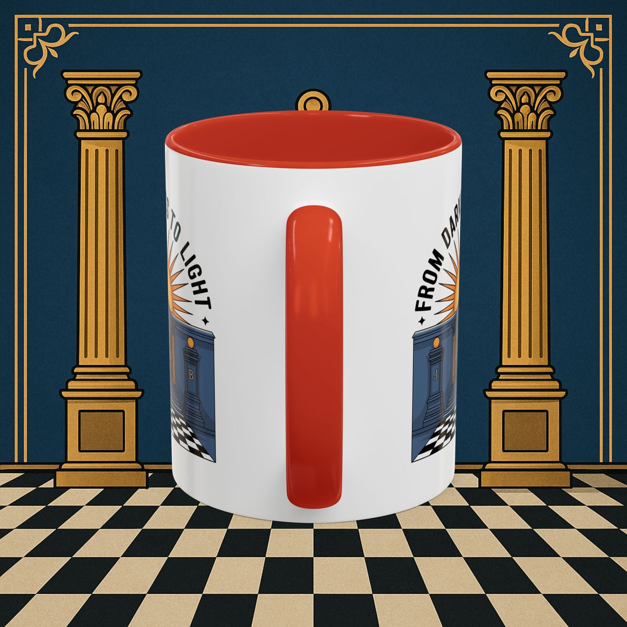 Premium Ready to Go Freemason Design | Entered Apprentice From Darkness to Light - Masonic Mugs