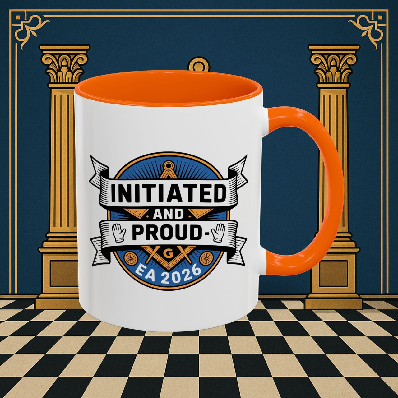 Premium Ready to Go Freemason Design | Entered Apprentice Initated and Proud 2025 - Masonic Mugs