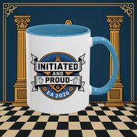 Premium Ready to Go Freemason Design | Entered Apprentice Initated and Proud 2025 - Masonic Mugs