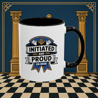 Premium Ready to Go Freemason Design | Entered Apprentice Initiated and Proud 2025 - Masonic Mugs