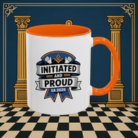 Premium Ready to Go Freemason Design | Entered Apprentice Initiated and Proud 2025 - Masonic Mugs