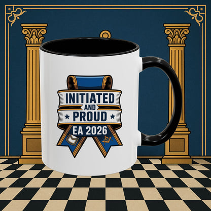 Premium Ready to Go Freemason Design | Entered Apprentice Initiated and Proud 2025 - Masonic Mugs