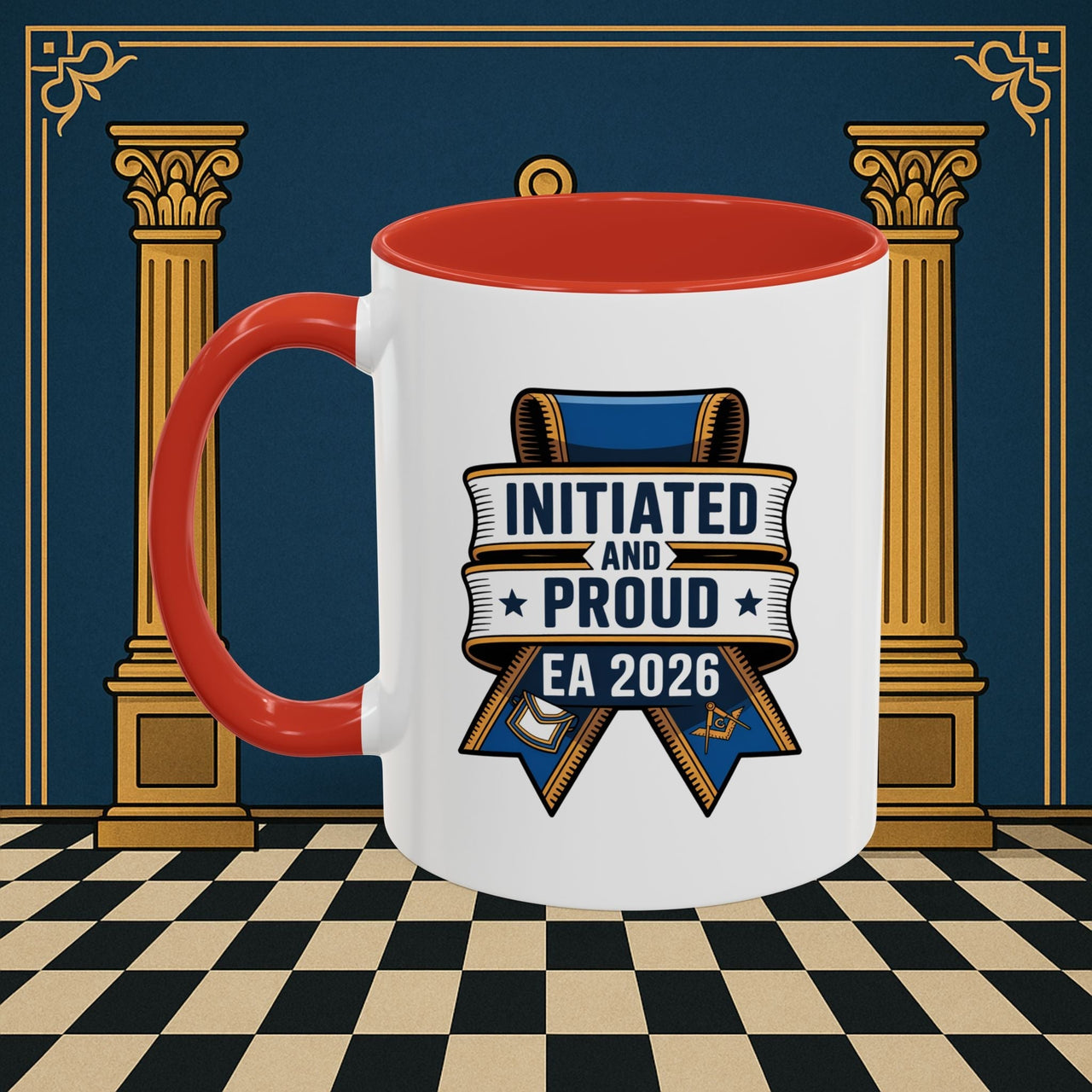 Premium Ready to Go Freemason Design | Entered Apprentice Initiated and Proud 2025 - Masonic Mugs