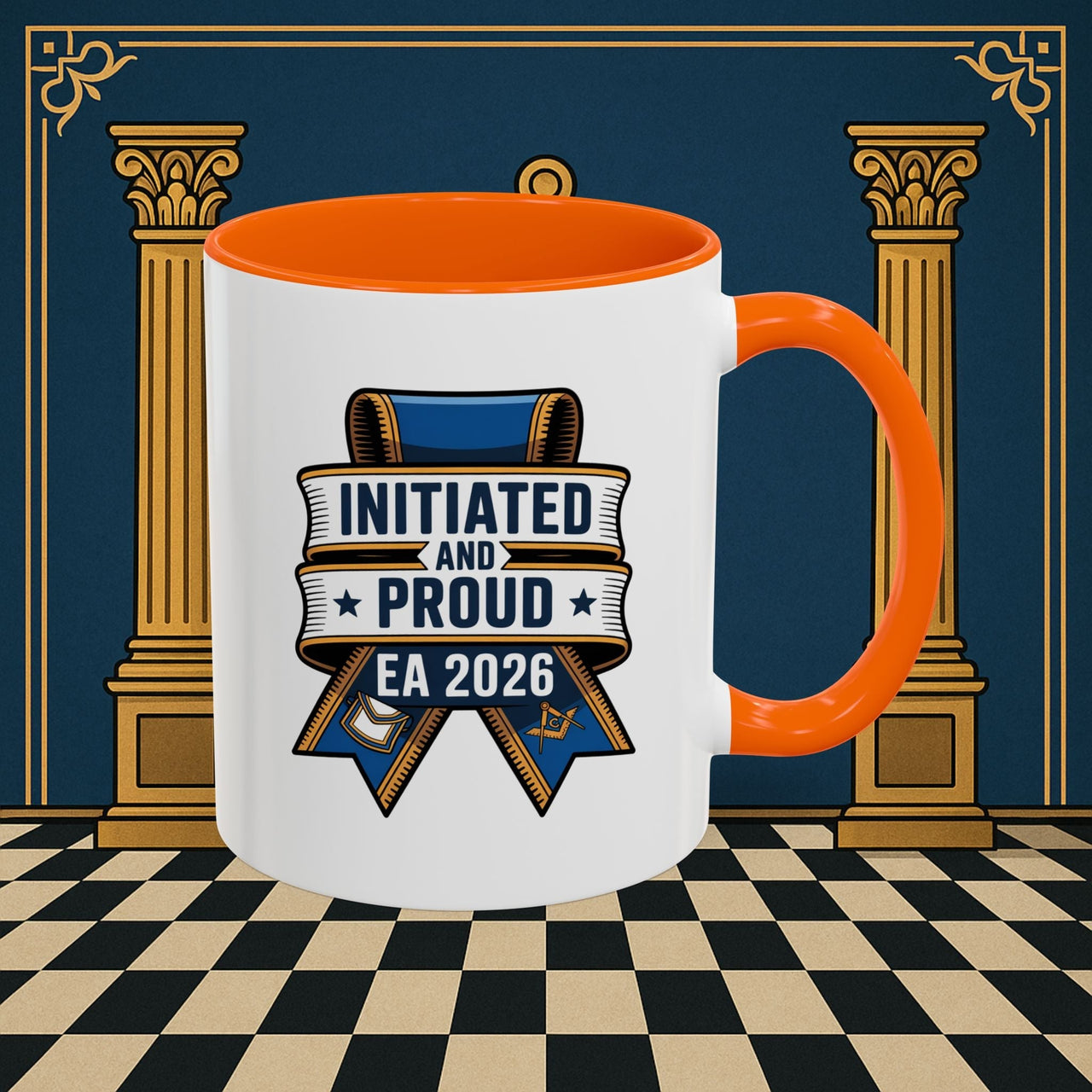 Premium Ready to Go Freemason Design | Entered Apprentice Initiated and Proud 2025 - Masonic Mugs