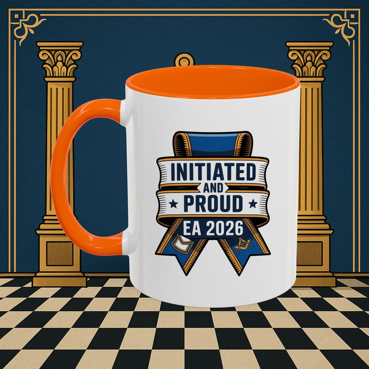 Premium Ready to Go Freemason Design | Entered Apprentice Initiated and Proud 2025 - Masonic Mugs