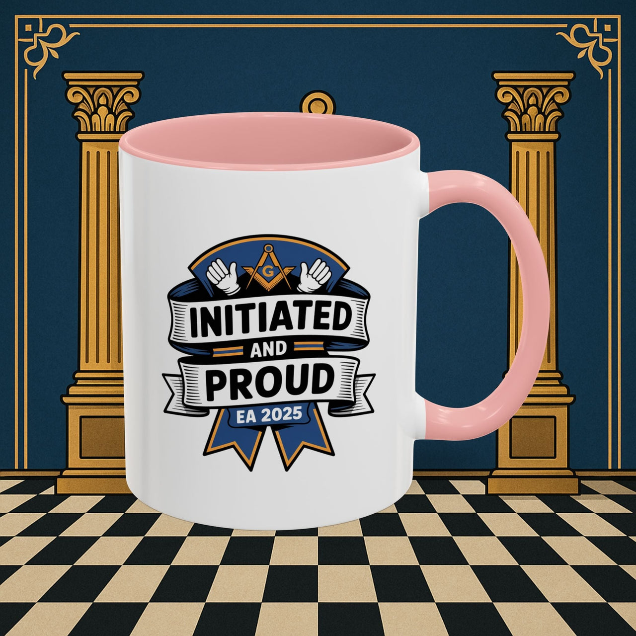 Premium Ready to Go Freemason Design | Entered Apprentice Initiated and Proud 2025 - Masonic Mugs